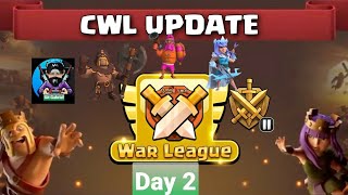 Day 2 attacks in clan leauge in Clash of Clans with rank gold II