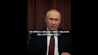 PUTIN "Devo proteggere la Russia da chi ci ha bullizzato, posate le armi e non ci saranno problemi"