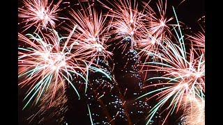 Brad and Stacey's weding fireworks at Lulworth Castle