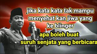 PIDATO PRESIDEN SOEKARNO || APA BOLEH BUAT,SURUH LAH SENJATA BERBICARA