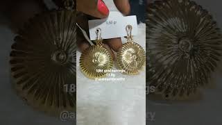 18karat Italian gold earrings, available for next day delivery.