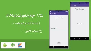 MessageApp v2. Kotlin: Intent, putExtra