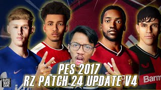 PES 2017 NEW RZ PATCH 2024 UPDATE V.4 - OFFICIAL RZ PATCH 2024 V.4 - PES 2017 PC GAMEPLAY