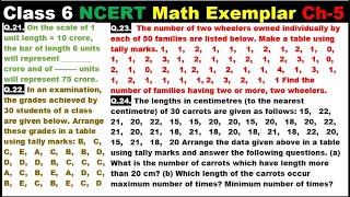 Class 6 Math Ch-5 Q 21 to 24 Math NCERT Exemplar Solution|MATH|NCERT|Data Handling|CBSE|MATH|Ch 5