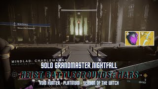 Solo Heist Battlegrounds Mars Grandmaster Nightfall on Void Hunter - Season of The Witch (Destiny 2)