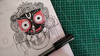 drawing Lord Jagannatha live