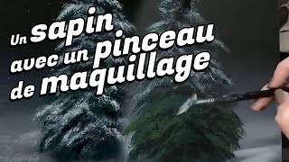 Comment peindre un sapin de noël avec un pinceau de maquillage !