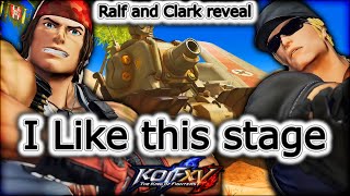 The King of Fighters XV Ralf+Clark and a amazing stage reveal reaction.