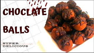 كرات الشوكولا السهلة اللذيذة بدون فرن طعم غرام | No Bake Chocolate Biscuits Balls