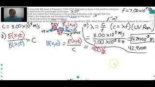 Electromagnetic Traveling Wave Sample Question