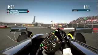 Codemasters F1 2012 played by Hamilton Senna and Kovalainen around the Circuit of the Americas