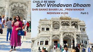 Chalo re man Shri Vrindavan Dhaam🙏❤A DAY IN VRINDAVAN | Banke Bihari Mandir | Prem Mandir | Nidhivan