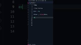 Type Casting in PHP - MasteringCode Reels #shorts