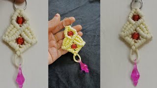 Macrame keychain tutorial for beginners