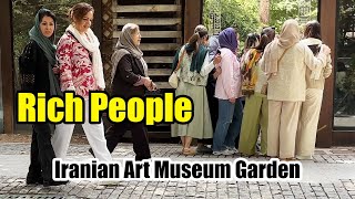 Walking in Iranian Art Museum Garden (Rich People) 4K 60FPS