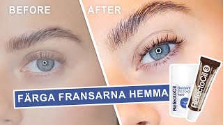 FÄRGA ÖGONFRANSARNA HEMMA | Tint your lashes at home | Enkelt att göra själv med Refectocil färg