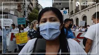 Autoconvocados de la Salud marcharon desde el Siprosa a Casa de Gobierno.