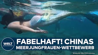 CHINA: Meerjungfrauen-Meisterschaft!- Anmut und Athletik im Wasser vereint