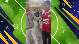 REACCIONES HINCHAS SANTA FE VS ATLÉTICO NACIONAL