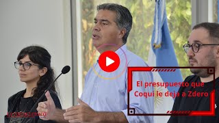 "Administrar responsablemente los recursos del Estado", el legado que le transmite Coqui a Zdero