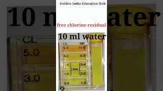 orthotolidine test | free chlorine residual #nursing #mbbs #neet