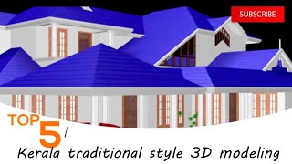 3D Home Design : 3DS Max home design | Kerala traditional home design | #noushbcreations |