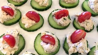 How to make English Cucumber Cream Cheese Parmesan Bites