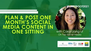 Plan & Post One Month’s Social Media Content in One Sitting