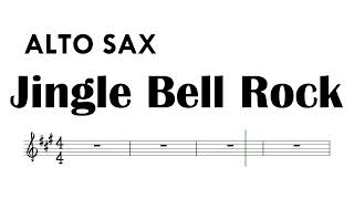 Jingle Bell Rock Alto Sax Sheet Music Backing Track Partitura