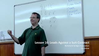 What to lead against a suit contract: Standard American Lesson 16 of 24