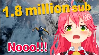 Miko, who surpasses 1.8 million subscribers during an Elite timing [hololive/ Eng sub / Only up!]