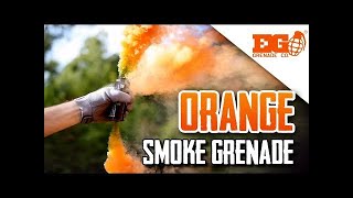 TWIN VENT Orange Smoke Grenade - Smoke Bomb - Smoke Effect