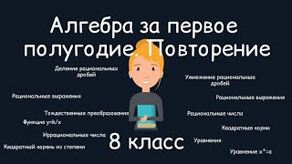 Алгебра за первое полугодие. Повторение, 8 класс