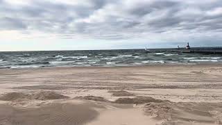 Wavy day at Silver Beach, Michigan