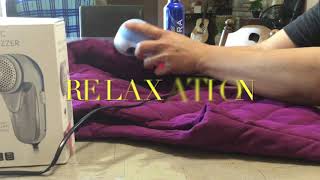 #Fabricdefuzzer #ASMR sounds purple vest~MichigAnalyn