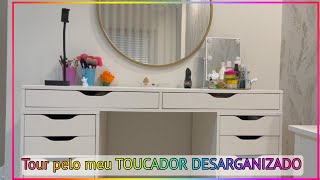 TOUR PELO MEU TOUCADOR COMPLETAMENTE DESORGANIZADO I #veda5 I Bruna Rodrigues