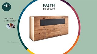 Sideboard aus Alteiche mit Türen & Schubladen - Kollektion Faith von vito