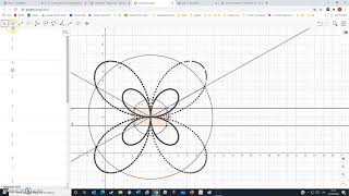 Video tutorial: How to Create a tool of double four petal Flower with GeoGebra