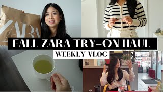 WEEKLY VLOG + FALL ZARA HAUL & TRY-ON, FALL WARDROBE ESSENTIALS  | Nathalee Pauline