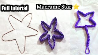 माइक्रोन से स्टार बनाए Macrame Star ⭐ New Design