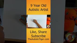 9yo Autistic Savant Draws UPSIDE DOWN - Chip and Dale | Disney #shorts