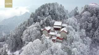 Fabulous snow scenes at Mount Hua in NW China