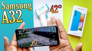 Samsung Galaxy A32 Pubg Test | Heating, Max Graphics, Battery Drain, FPS Test | MediaTek Helio G80⚡