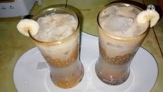 Banana milk shake recipe.How to make banana milk shake.Banana milk shake with dates