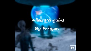 Инопланетные пингвины | Alien penguins | Speed art Photoshop