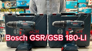 Máy Khoan Vặn Vít Pin 18V Bosch GSR/GSB 180-LI| 18V Cordless Hammer Driver Drill| Công Cụ Máy Móc