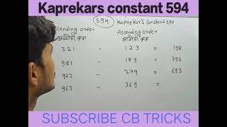 Mysterious numbers.kaprekars Constant 594 #594