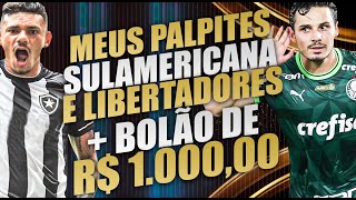 🤑Análise da LIBERTADORES E SULAMERICANA + BOLÃO DE 1.000 REAIS🤑