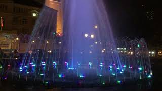 The Best Relaxing With Beautiful Water Fall In Beautiful City, Pretty Lighting Water fall Nature