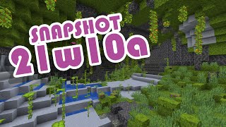 1.17 Snapshot 21w10a | Lush Caves Biome & Shaders In Vanilla! | Minecraft News